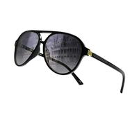 80Days Pilot Sunglasses - Classic Double Bridge, Sleek Metal Detail, UV400 Protection (BLK/Grey)