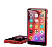 80GB MP3 Player with Bluetooth and WiFi-SWOFY 4" HD Full Touch Screen MP3 Player with Spotify, Amazon Music,YouTube,Libby,Android MP4 Music Player for Kids Red