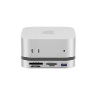 80Gbps Docking Station for Mac mini M4 & M4 Pro, USB4 2.0 Dock with NVMe Slot (7000MB/s), CFexpress Type A/B Card Reader, UHS-II SD/microSD, Dual PWM Cooling Fans, Compatible with Thunderbolt 5/4