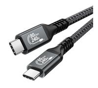 80Gbps USB 4 Cable V2 for Thunderbolt 4 Cable 3.3ft, PD 3.1 240W Fast Charging USB C Data Transfer Cable, Dual 8K/6K Video Monitor Compatible for Thunderbolt 5, MacBook Pro/Air,SSD,Dell XPS HP Laptop