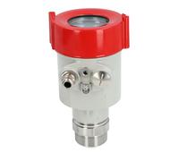 80GHz Liquid Level Sensor High Precision Non Guided Wave Level Meter Transmitter for Light Liquid Solid Particle Powder Detection 0 20M Range DC24V 4 20mA Output Aluminum Alloy