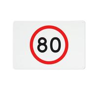 80Km Speed 12 X 8 Inches Aluminum Sign - Uv Protected, Waterproof, Weatherproof And Fade Resistant - 4Pre-Drilled Holes