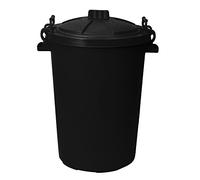 80L/85L - Black - Litre Plastic Colour Bin Garden Rubbish Waste Dustbin