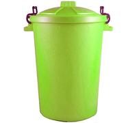80L/85L - Lime Green - Litre Plastic Colour Bin Garden Rubbish Waste Dustbin