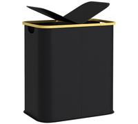 80L Collapsible Laundry Hamper Black Washing Basket Bathroom Clothes Bin