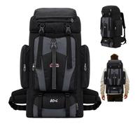 80L Hiking Backpack Camping Backpack Multi Compartment Rucksack with Ventilated Back Panel,Lightweight Water Resistant Daypack Survival Backpack Travel Molle Backpack for Camping Trekking Climbing