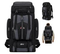 80L Hiking Camping Backpack Men Women Waterproof Large Capacity Hiking Rucksack Travel Backpack Outdoor Sport Travel Daypack Bag Molle Rucksack for Camping Hunting Travelling Trekking Climbing