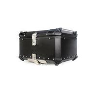 80L Motorbike Top Case, Aluminum Waterproof Top Box for Motorcycle Luggage Box with Security Lock, Motorcycle Helmet Luggage Storage Rear Tour Box