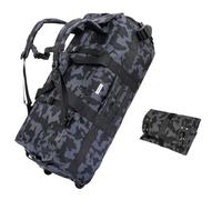 80L Waterproof Rolling Duffel Bag with Quick-Release Straps, Military Tactical Wheeled Foldable For Deployment Traveling Camping Sporting, Camouflage (Adjustable handle), Military Style