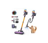 80Mins Cordless Vacuum Cleaner, 650W 55Kpa Stick Vacuum Smart LED Touch Display with Auto Mode, 1.8L Dust Cup, Anti-Tangle S-Roller, Wall Charging + 1m Hose, Aroma for Carpet Hard Floor Pet Hair