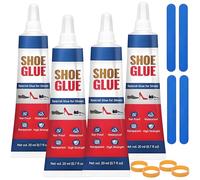 80ML Professional Shoe Glue - Strong Waterproof Shoe Repair Glue for Leather, Rubber, Vinyl & Boots | Transparent Flexible Bond | Sole & Heel Fix Kit with Metal Nozzle (20ml x 4 Pcs)