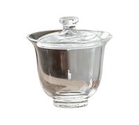 80ML Transparent High Borosilicate Glass Tea Cover Bowl Tea Cup and Lid Heat Small Teacup Tea Set Acces