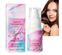 80ml Wig Spray,Wig Leave in Hair Conditioner,Detangling Spray,Wi-g Moisturing & Hydrating Detangler Hair Spray,Melting Spray Wi-g,W-ig Spray and Conditioner for Synthetic Ha-ir,Ha-ir Detangling Spray