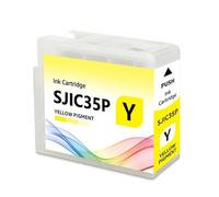 80ML With Chip SJIC35P Ink Cartridge,Compatible For Epson CW-C6500P CW-C6000A CW-C6000P CW-C6500A Color Label Printer(3PCS Plated Copper)