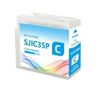 80ML With Chip SJIC35P Ink Cartridge,Compatible For Epson CW-C6500P CW-C6000A CW-C6000P CW-C6500A Color Label Printer(Cyan)