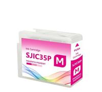80ML With Chip SJIC35P Ink Cartridge Compatible With CW C6500P CW C6000A CW C6000P CW C6500A Color Label Printer(Magenta)