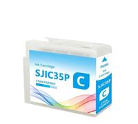 80ML With Chip SJIC35P Ink Cartridge Compatible With CW C6500P CW C6000A CW C6000P CW C6500A Color Label Printer(Cyan)