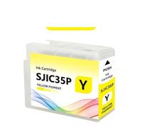 80ML With Chip SJIC35P Ink Cartridge Compatible With CW C6500P CW C6000A CW C6000P CW C6500A Color Label Printer(Yellow)