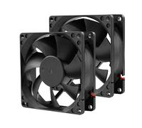 80mm 3.15inch 8025 12V DC High-Performance 2-Pin XH2.54 Cooling Fan for PC Power Supply/Electronics Cooling 2-Pack