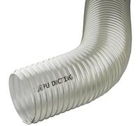 80mm / 3 Inch Clear Polyurethane Pipe for Dust, Fumes, Vapour, Woodwaste, Air Extraction, Ventilation 2 Metre Long