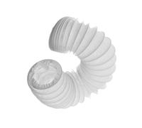 80mm (3 inch) x 1 metre - PVC Flexi Hose - White Universal Tumble Dryer - Cooker Hood - Extractor Fan - Air Conditioner Hose