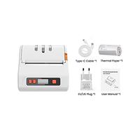 80MM 3inch Portable Thermal Printer Bluetooth Receipt Label Printing Maker (Color : White Standard)