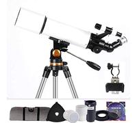 80mm Astronomy Refractor, Children's Astronomical Monoscope BeginnersMonocularSpotting Scope Home Decor Xmas Gift White,H