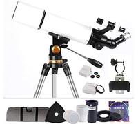 80mm Astronomy Refractor Small Portable Monocular, Astronomical Monoscope Beginner Small Portable Monocular Travel Home Decor White,H