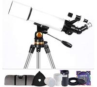 80mm Astronomy Refractor Small Portable Monocular, Astronomical Monoscope Beginner Small Portable Monocular Travel Home Decor White,A