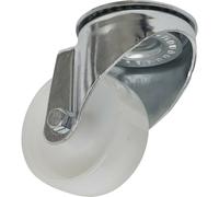 80mm Bolt Hole Swivel Castor Wheel - 34mm Tread - Non-Marking Polyamide