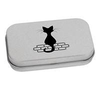 80mm 'Cat On A Wall' Metal Hinged Tin/Storage Box (TT00047697)