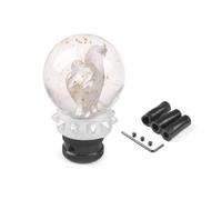 80MM Crystal Resin Gear Shift Knob Universal Racing Car Shift Lever Knob Shift Head with Three Adapters Interior Upgrade(Pink)(Silver)