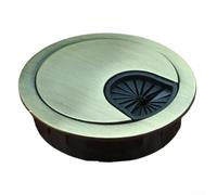 80mm Desk Cable Hole Cover for Professional Cable Management Solutions (Green bronze 80MM)