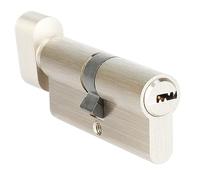 80mm Euro Profile Lock Cylinder Keyed Alike Function with 5 Keys (dimple), Single Open Copper Lock Cylinder, Anti-Rust Corrosion Resistant Anti-Theft Wooden Door Lock Cylinder