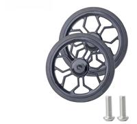 80Mm Folding Bike Easy Wheels Aluminum Alloy Rubber For Brompton For 3Sixty, Bearing For Easy Rolling(black)
