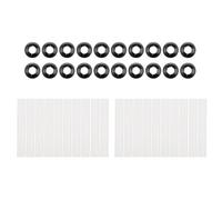 80Mm Garage Door Hinge Silent Roller Kit, PP And Metal Sleeves With Nuts, Quiet Buffer For Squeaky Rollers And Most Garage Doors