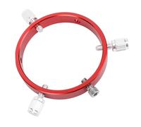 80mm Guiding Scope Ring Kit, Adjustable Guiding Scope Mounting Ring with M6 Screws 1/4 Inch Screw Hole Aluminum Alloy 6 Hole Finder Scope Ring for Telescope Tube Diameter 60 to