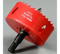 80mm Hole Saw for Wood, HSS Bi-Metal Hole Cutter in 30mm Depth, with Center Drill bit and Hex Shank Arbor, Applied for Cutting Boards, Plastic and Soft Metal Sheet