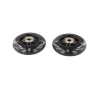 80mm LED Flash Replacement Scooter Wheels for Inline Skates, PU Material with Stable Carbon Steel Bearings (Black)