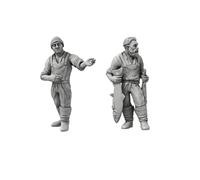 80mm Model Sailors x 2 - Set 2 - Resin Fisherman Figurines for Model Ships - Highly Detailed 80mm Crew for RC & Static Model Boats - Premium Quality Miniatures for Dioramas & Maritime Displays