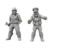 80mm Model Sailors x 2 - Set 2 - Resin Fishermen Figurines for Model Ships - Highly Detailed 80mm Crew for RC & Static Model Boats - Premium Quality Miniatures for Dioramas & Maritime Displays