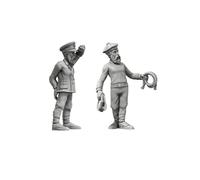 80mm Model Sailors x 2 - Set 2 - Resin Sailor Figurines for Model Ships - Highly Detailed 80mm Crew for RC & Static Model Boats - Premium Quality Miniatures for Dioramas & Maritime Displays