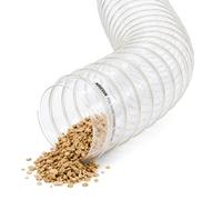 80mm PU Flexible Ducting Hose for Wood Chip, Shavings & Dust Extraction - Clear Polyurethane Ventilation Hose 6 Metre
