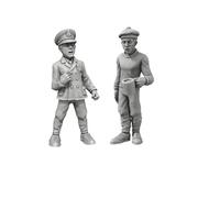 80mm Sailors x 2 Office and Sailor - Resin Sailor Figurines for Model Ships - Highly Detailed 80mm Scale Crew for RC & Static Model Boats - Premium Quality Miniatures for Dioramas & Maritime Displays