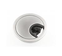 (Ø80mm Satin) Computer Metal Grommet for Desk Table Cable Tidy, Outlet Wire Cover 60mm 80mm