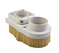 80mm Spindle Dust Boot Collector for CNC Router, Engraving Machine, and Milling Machine - 100mm Suction Inlet, Thickened Nylon Brush, Plastic-Nylon-Metal Construction, 26 x 14 cm