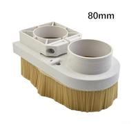 80mm Spindle Shoe Boot Dust Collector for CNC Router, Engraving Machine, and Milling Machine - 100mm Suction Inlet, Thickened Nylon Brush, Plastic/Nylon/Metal Construction