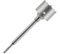 80mm TCT Core Drill Bit + SDS Adapter + Tungsten Carbide Tipped Pilot Drill For Concrete, Masonry, Brick, Aerated Block Etc. Concrete Hole Saw Wall Drill Bit Set With 240mm Long SDS Extension Bar