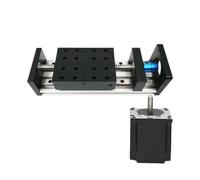 80mm wide linear guide platform SFU1605 ball screw module dual HGR15 1.2Nm Nema23 57mm stepper motor(100mm)