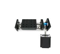 80mm wide linear guide platform SFU1605 ball screw module dual HGR15 2Nm Nema23 57mm stepper motor(200mm)